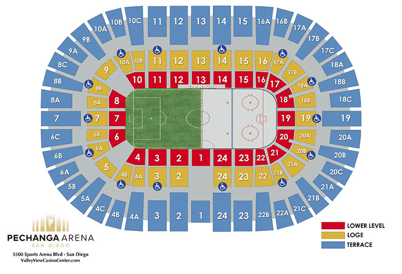 San Diego Sports Arena Seating Chart