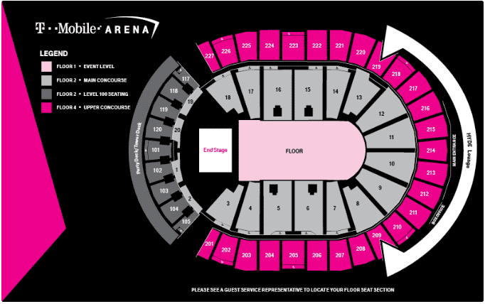 T Mobile Concert Seating Chart