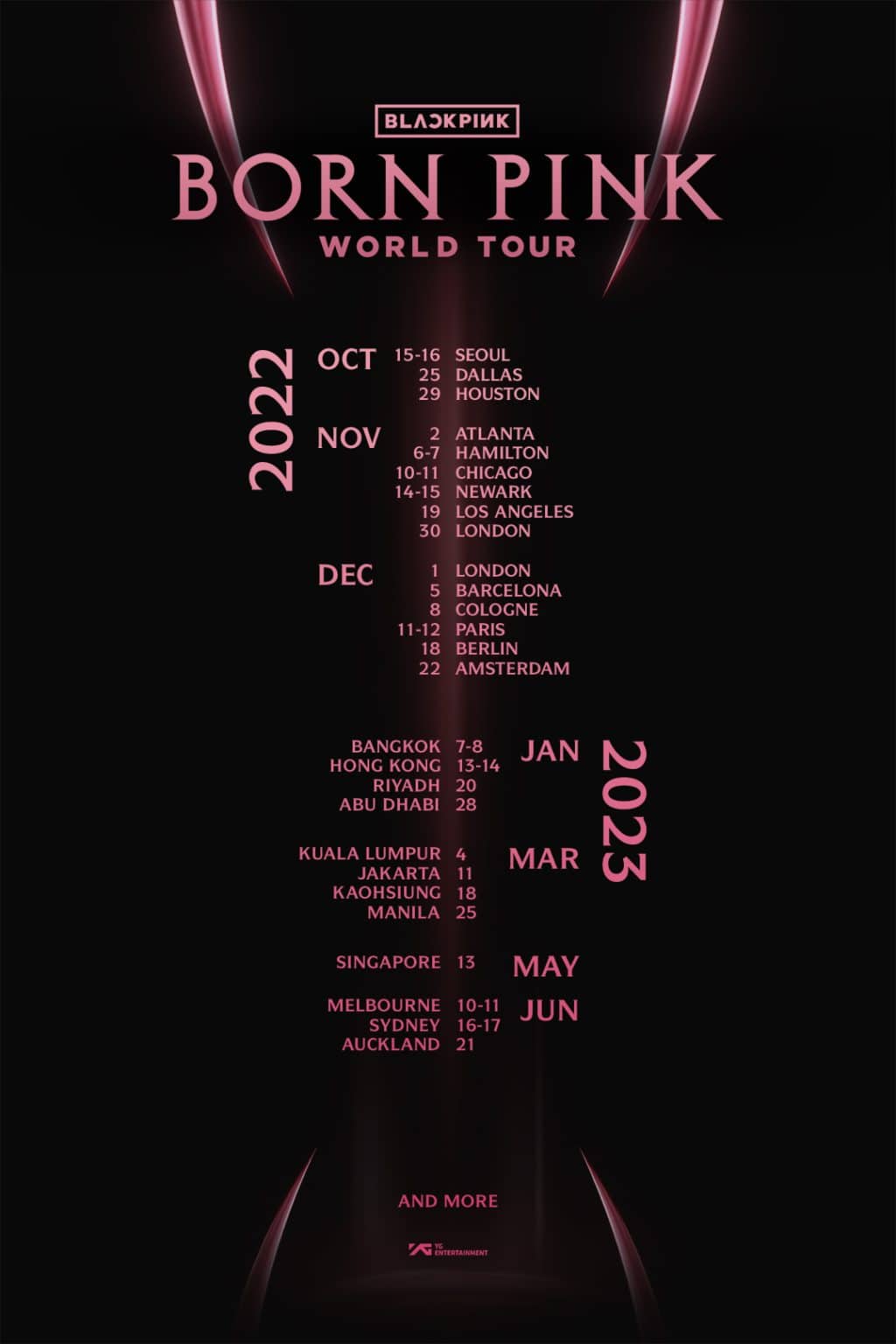 blackpink born pink tour setlist