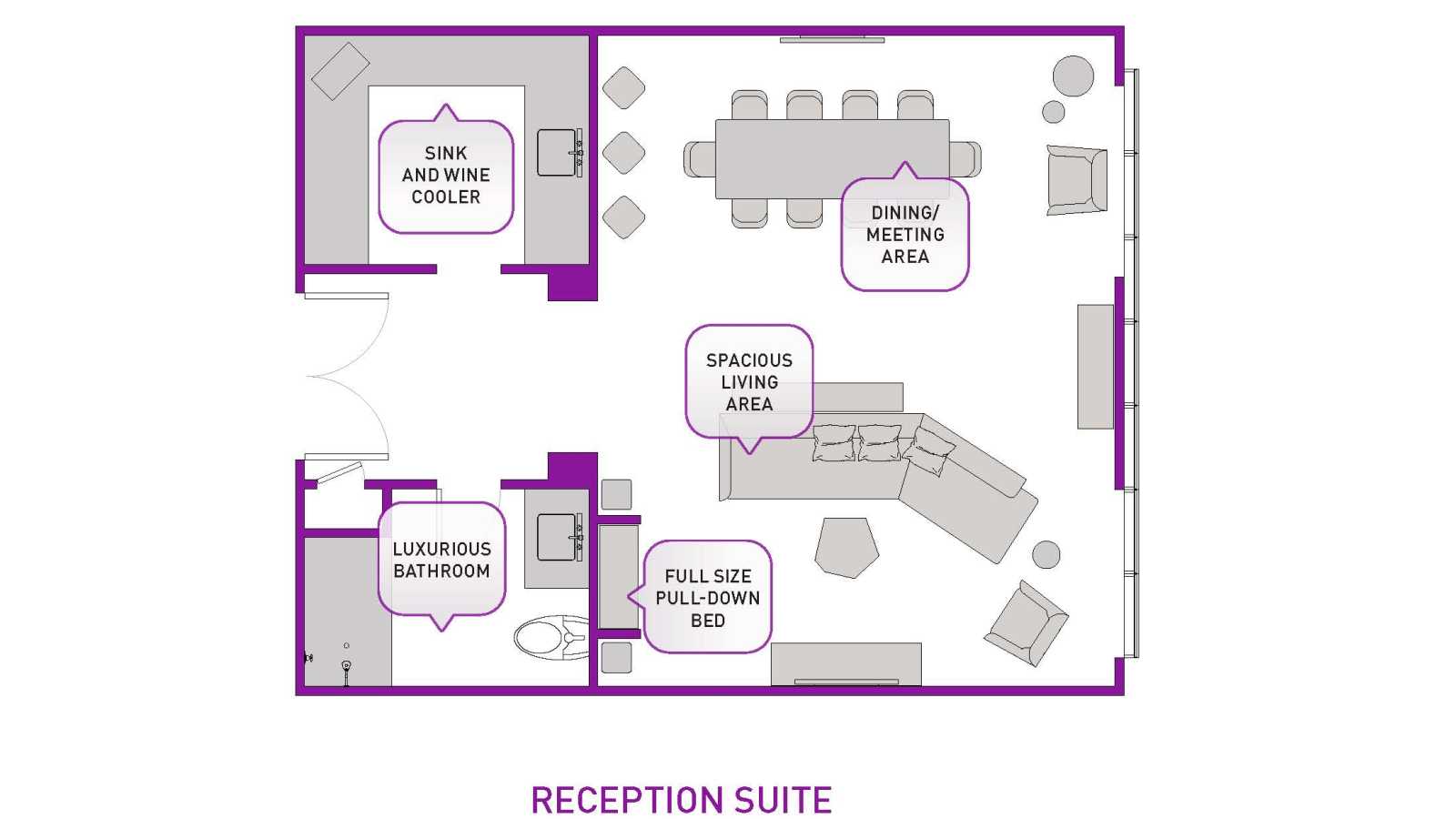 recepttion suite layout at the cosmopolitan las vegas