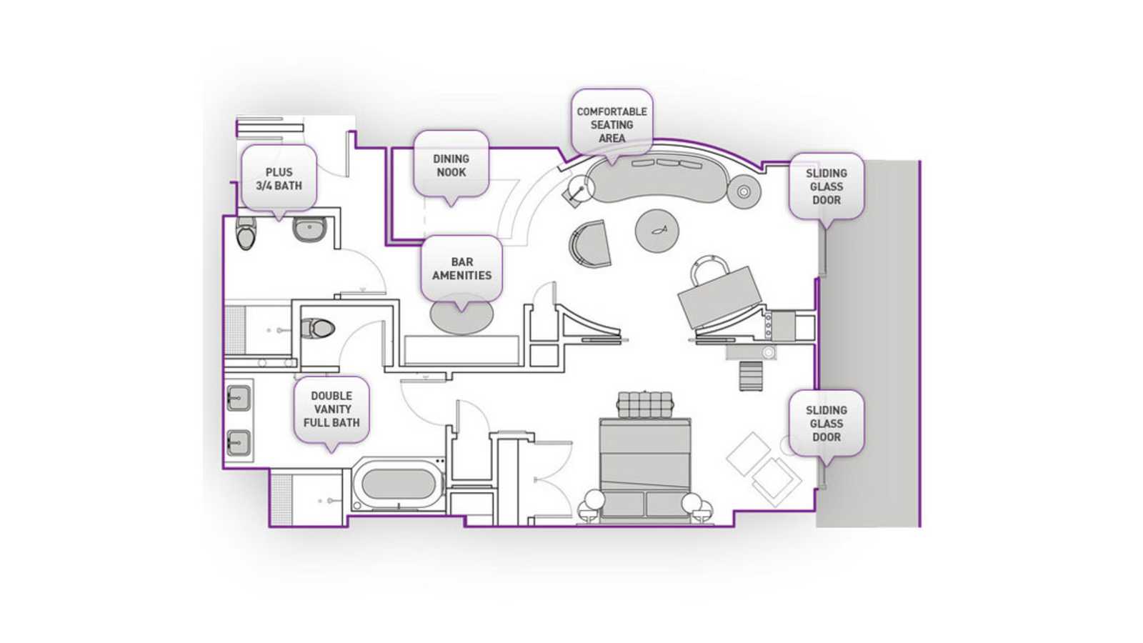 terrace suite layout in the cosmopolitan las vegas