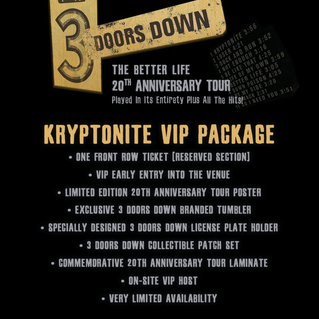 3 Doors Down Presale Code, Tickets, Setlist & Tour Guide