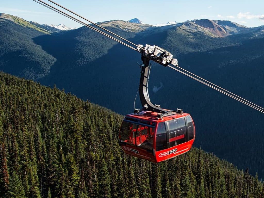 whistler gondala peak to peak