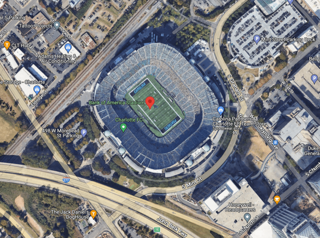 bank of america stadium parking tips overview map