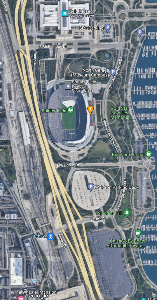 soldier field parking tips map overview