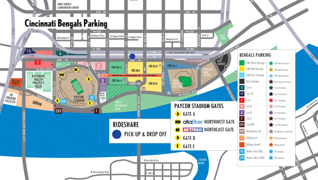 paycor stadium official parking for cincinnati bengals game