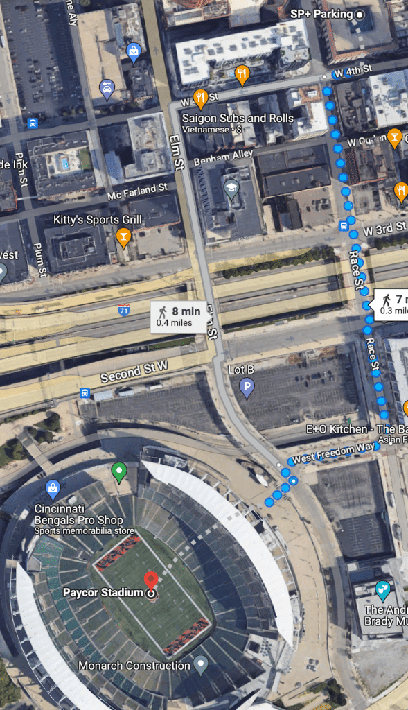 Cincinnati Bengals Parking Lots & Passes at Paycor Stadium