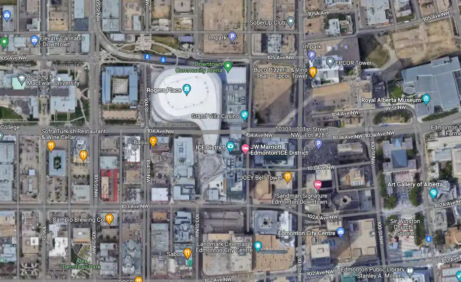 roger place parking map overview