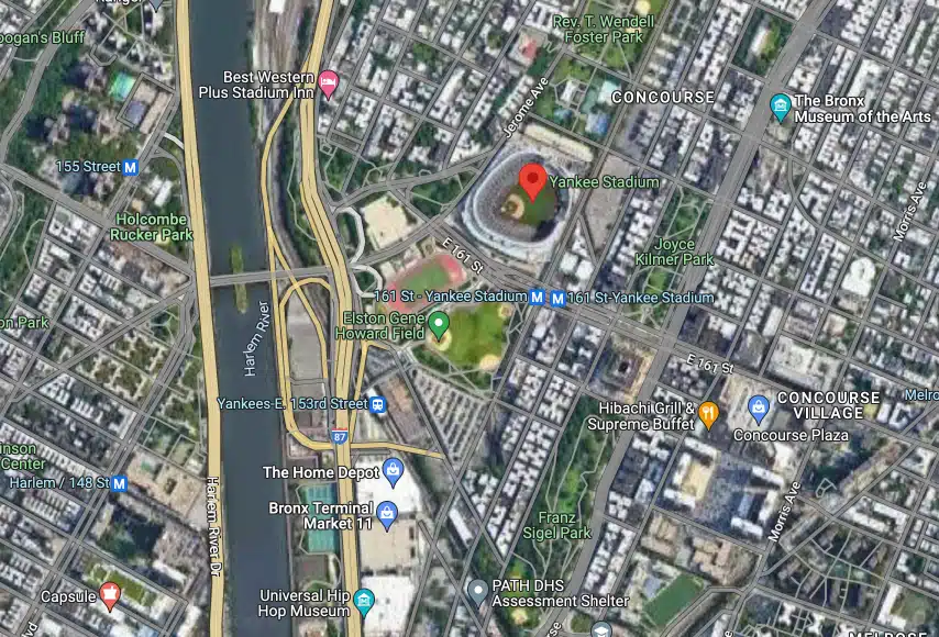yankee stadium parking tips map overview