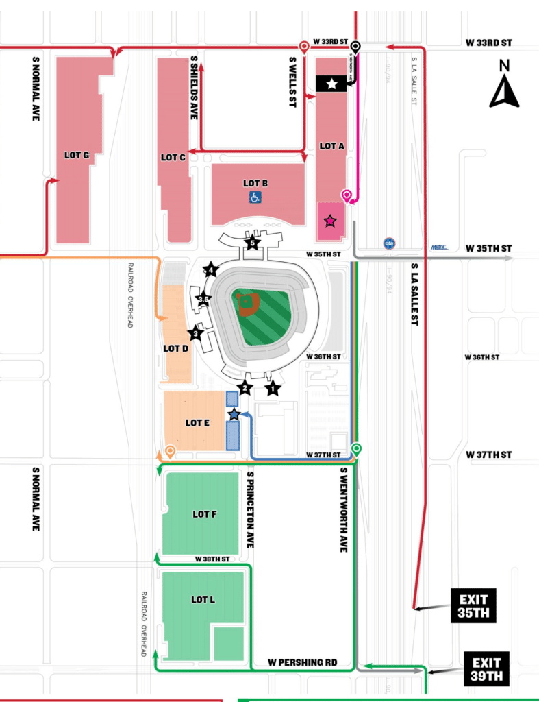 guaranteed rate field parking tips official lot map