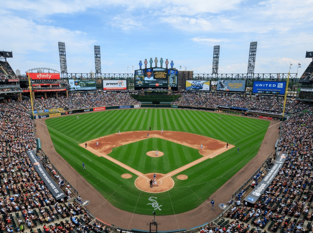 Top Down View Of Guaranteed Rate Field In Chicago, Illinois Free