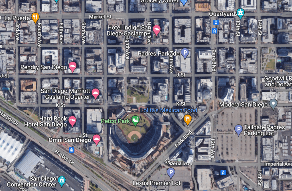 petco park parking tips overview map