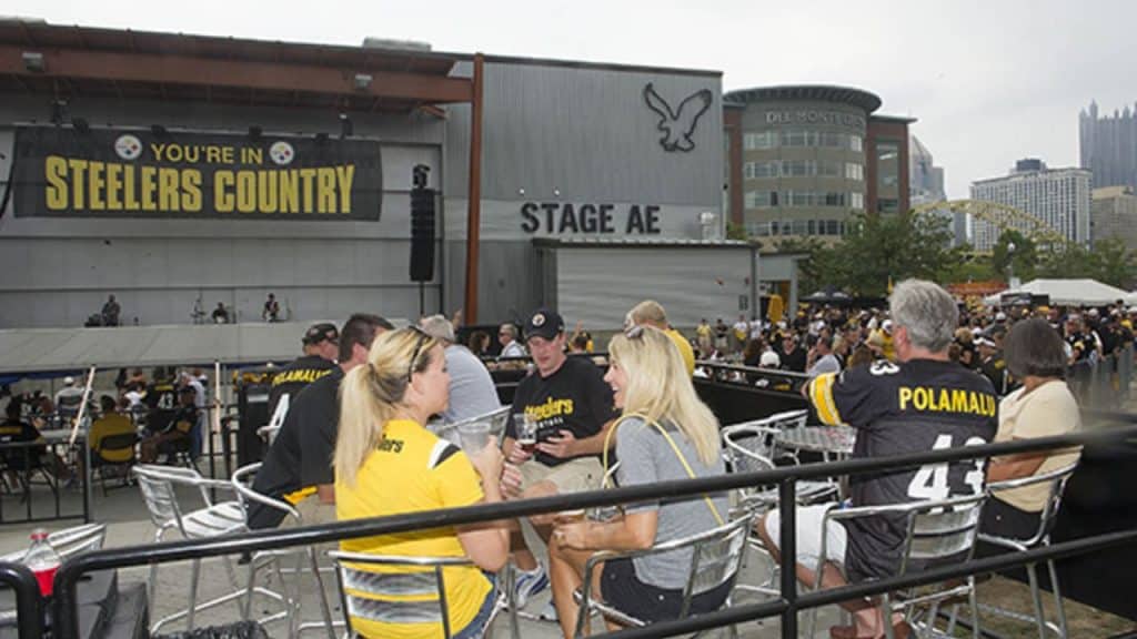 tailgating at acrisure stadium before a pittsburgh steelers game