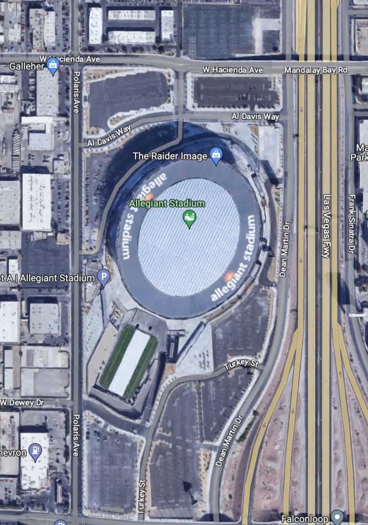 allegiant stadium parking tips overview map