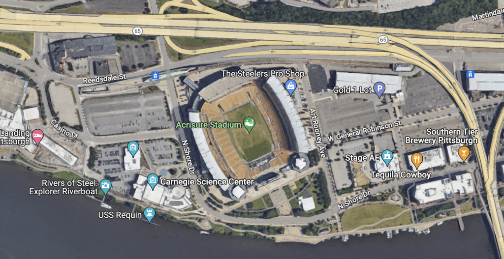 acrisure stadium parking tips overview map