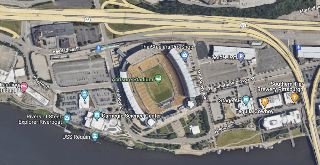 Maps and Seating Charts - Acrisure Stadium in Pittsburgh, PA