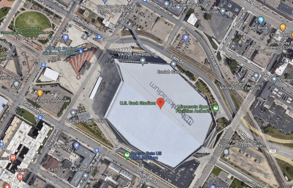 us bank stadium parking tips overview map