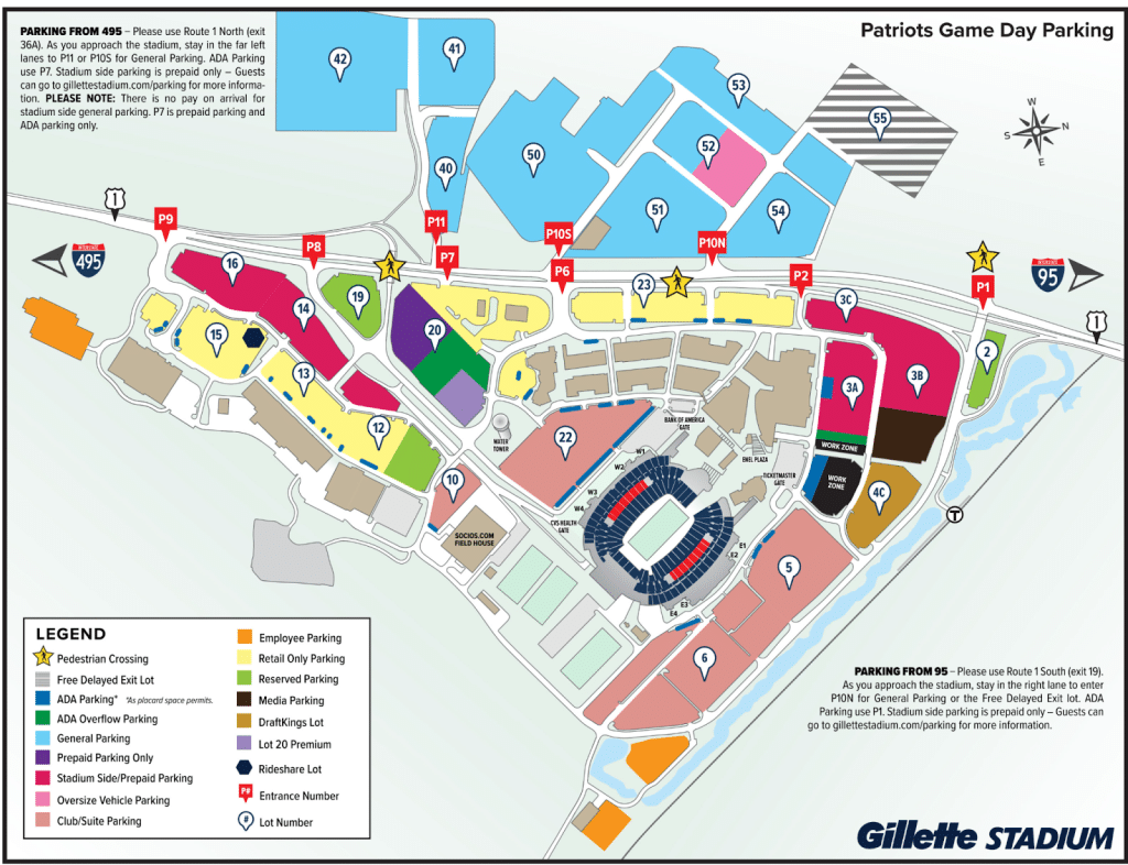 best official gillette stadium parking tips and lots