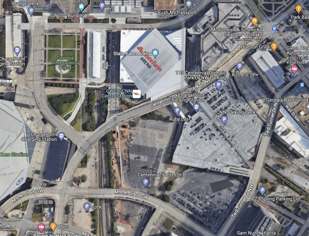 state farm arena parking tips overview map