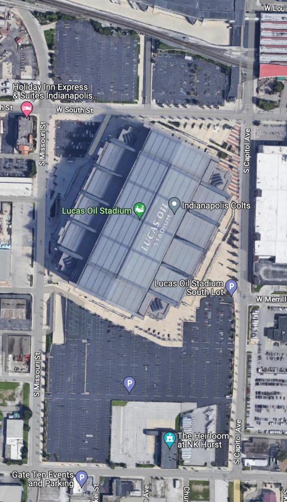 lucas oil stadium parking tips overview google maps