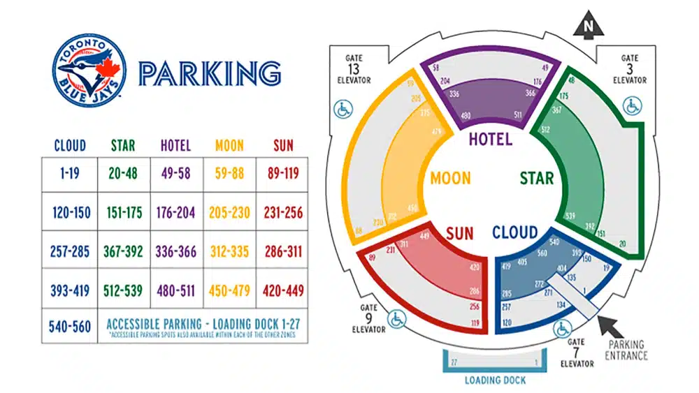 rogers centre official parking map