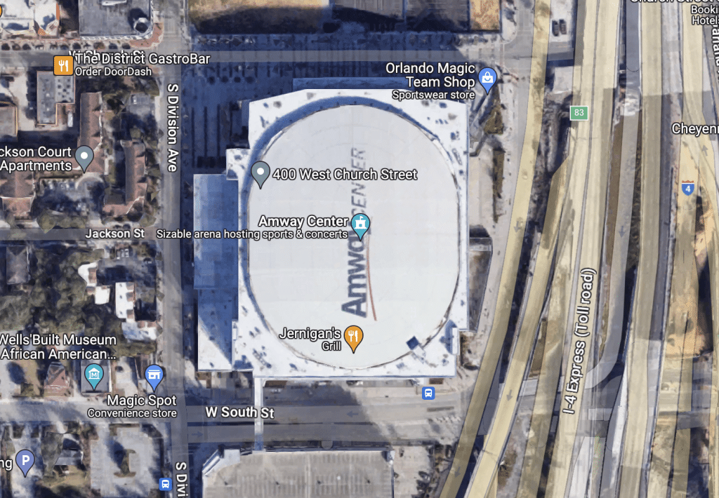 amway center parking tips overview map