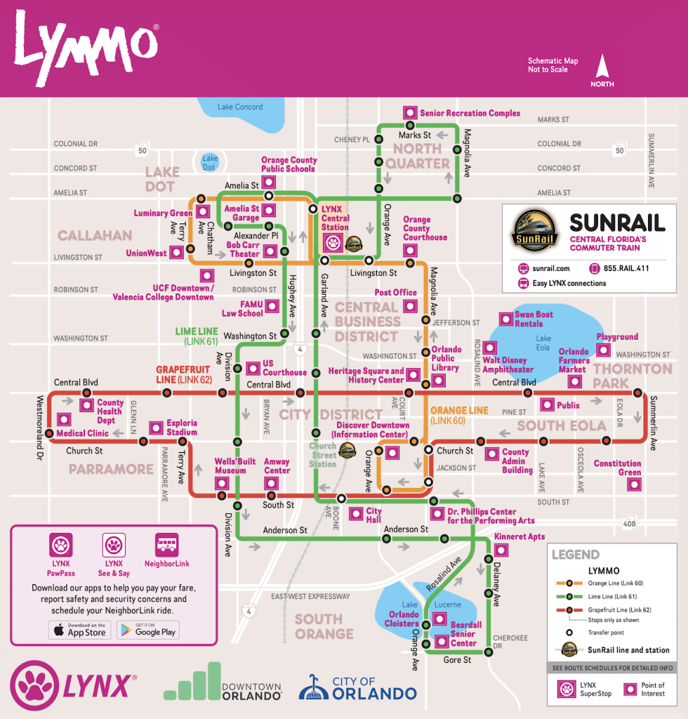 orlando LYMMO transit to amway center