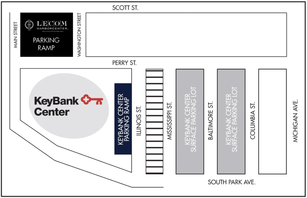 keybank center official parking map