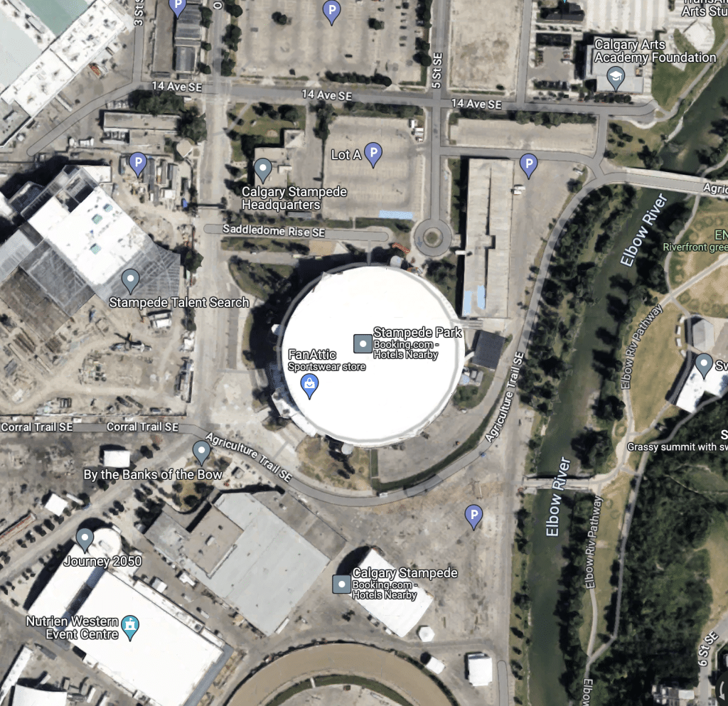 scotiabank saddledome parking tips overview map