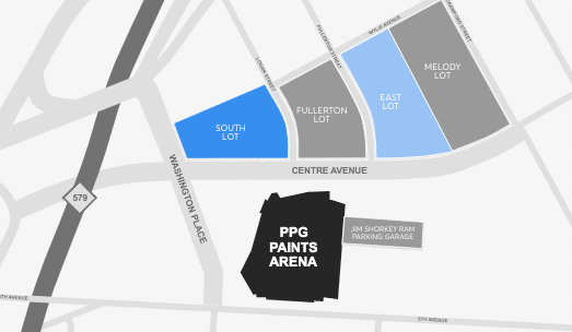 ppg paints arena parking tips oofficial map