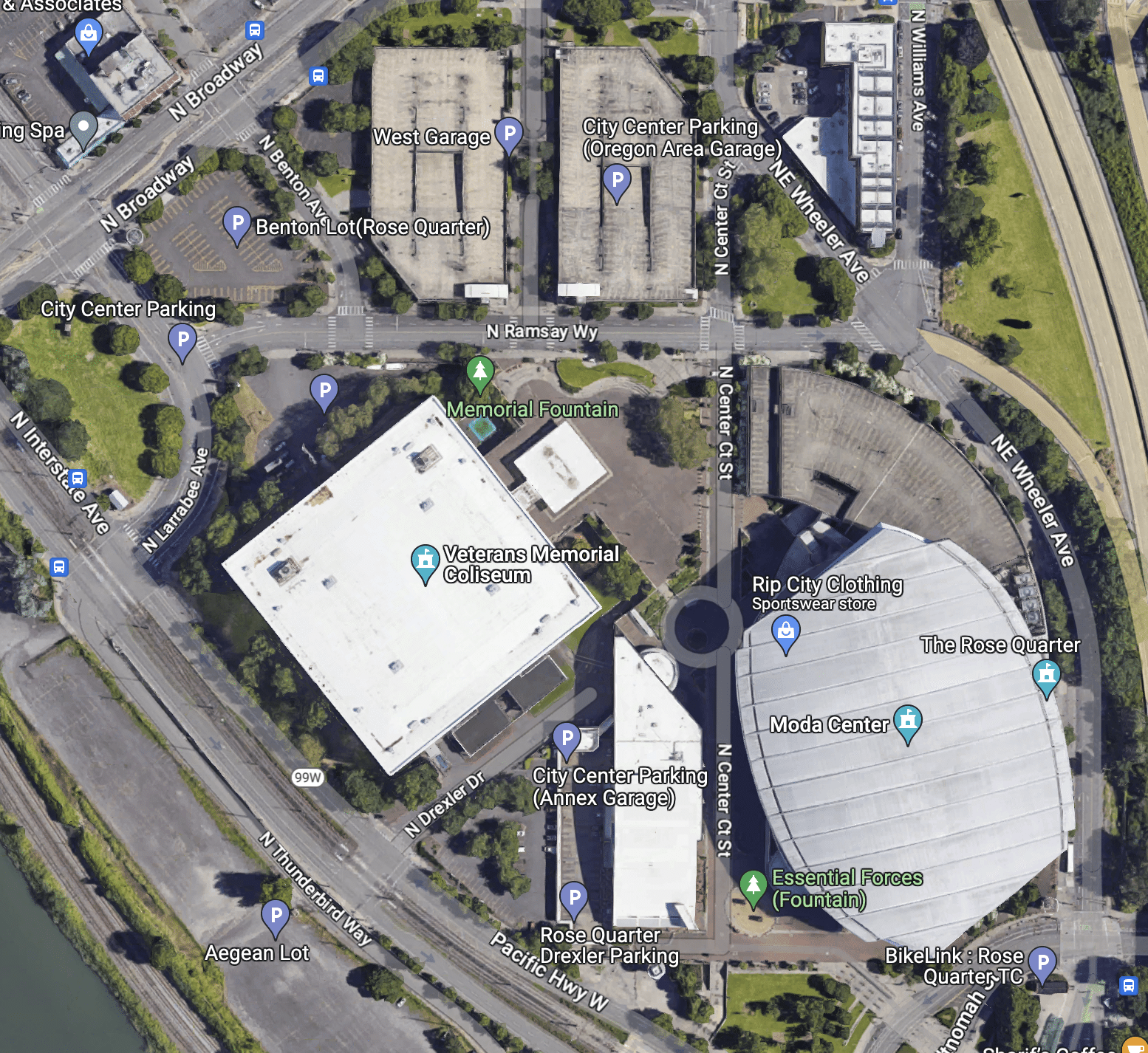 moda center parking