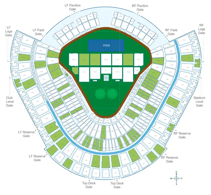 Dodger Stadium seating chart for concerts