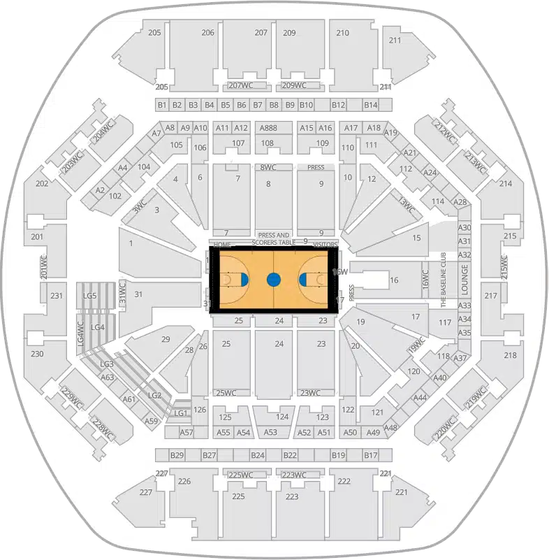 barclays center seating chart for basketball