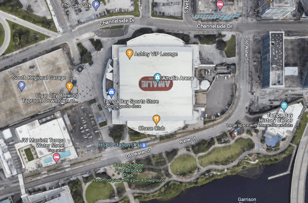 amalie arena parking tips overview map